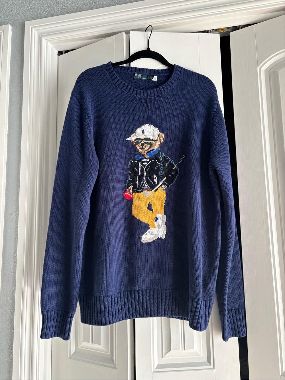 Polo by Ralph Lauren Navy Teddy Bear Crewneck Sweater